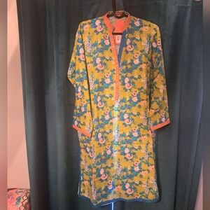 Colorful Floral Tunic Dress (Desi Kurta)